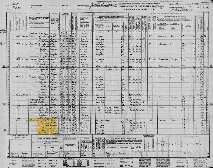Census 1940 - Blankenship