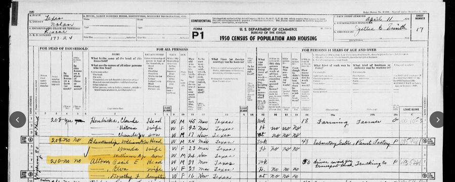 Census 1950 - Roscoe