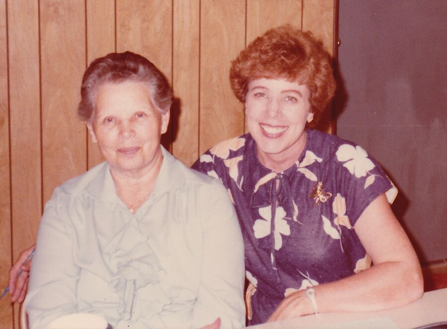Elva and daughter Dorothy in the · 1980s