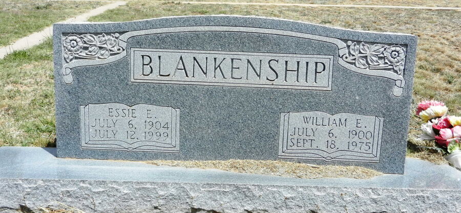 Essie and William Blankenship headstone