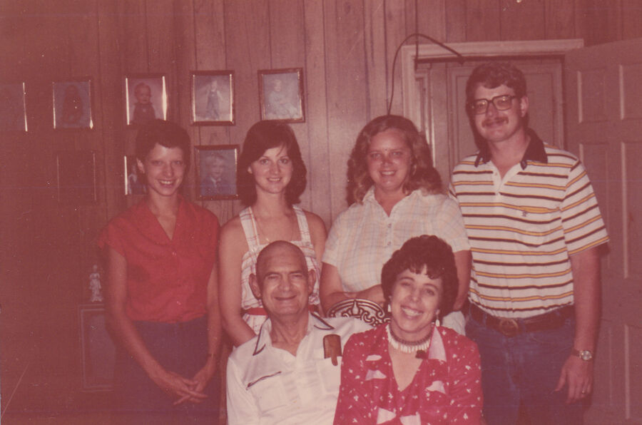 Velpo and Dorothy with their children in · 1981