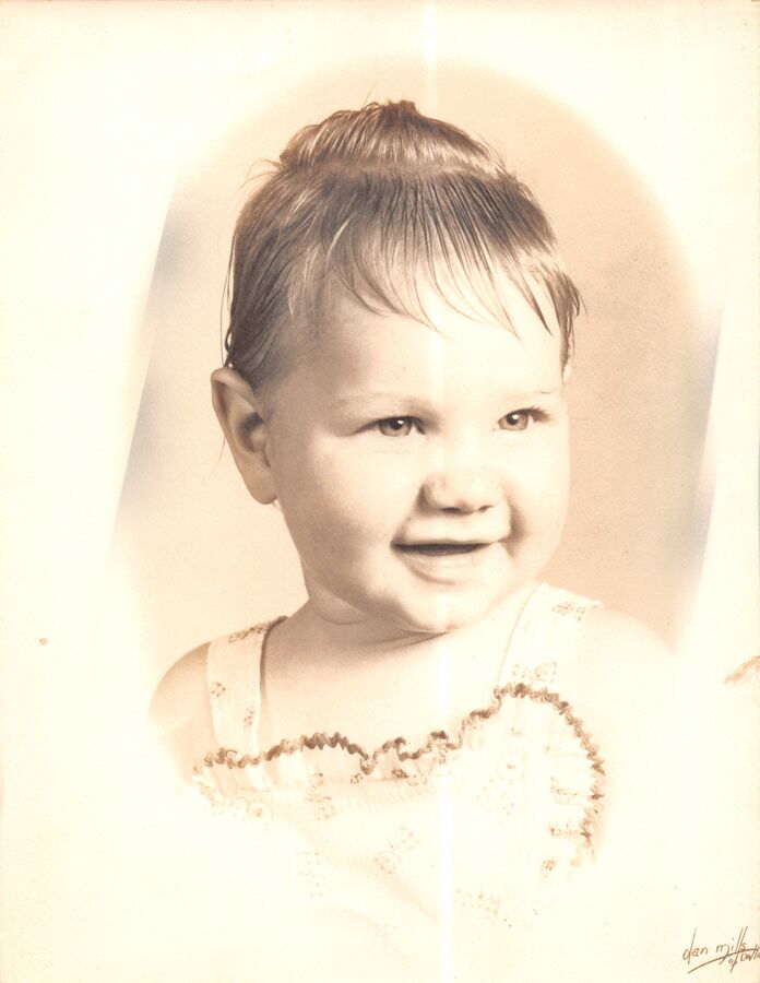 Vicki at nine months · 1956
