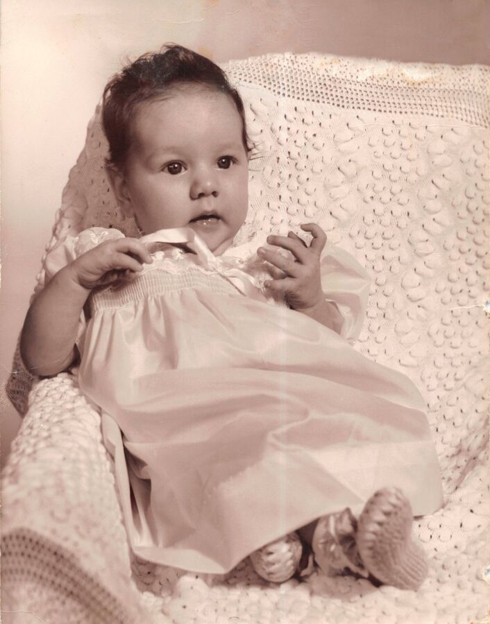 Vicki at two months · 1955