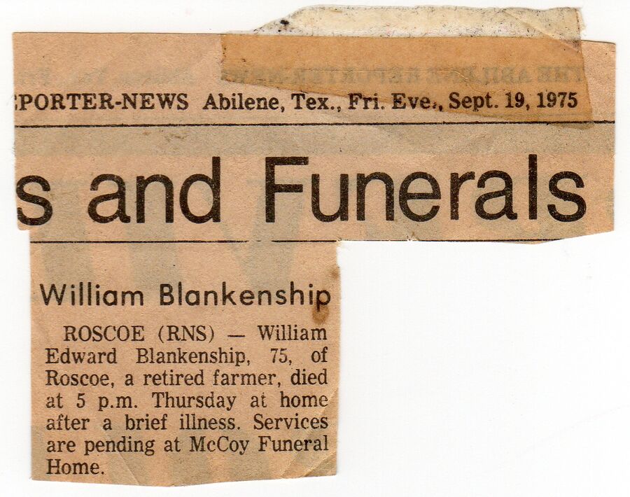 William E Blankenship Obituary